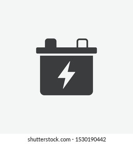 Car Battery Flat Vector Icon