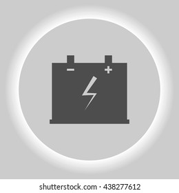 Car battery flat vector icon illustration design