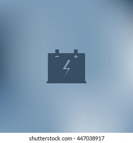 Car battery flat vector icon illustration design