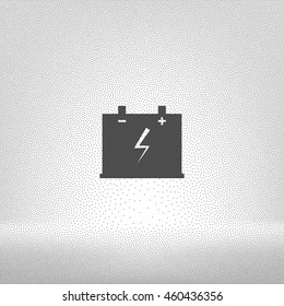 Car battery flat vector icon illustration design