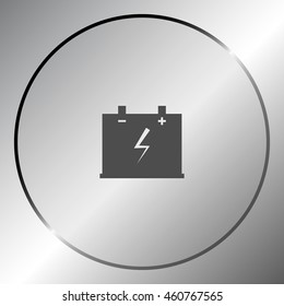 Car battery flat vector icon illustration design