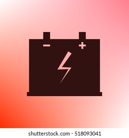 Car battery flat vector icon illustration design