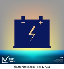 Car battery flat vector icon illustration design