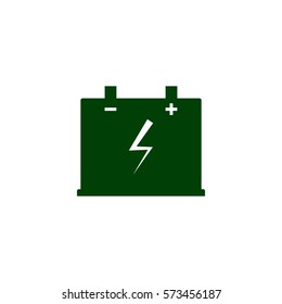 Car battery flat vector icon illustration design