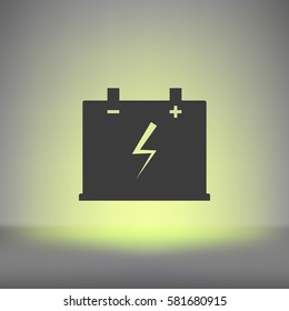 Car battery flat vector icon illustration design