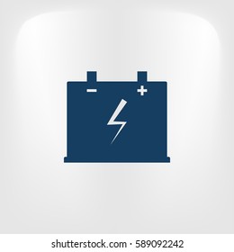 Car battery flat vector icon illustration design