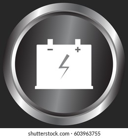 Car battery flat vector icon illustration design