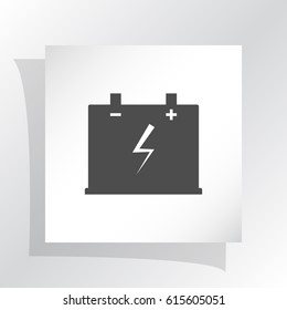 Car battery flat vector icon illustration design