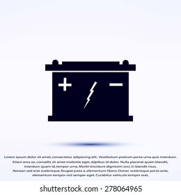 Car battery icon