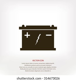 Car battery icon