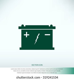 Car battery icon