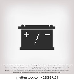 Car battery icon