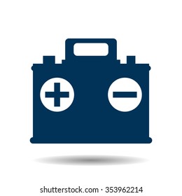 Car Battery Plus Minus Symbols Vector 스톡 벡터(로열티 프리) 1105076000 ...