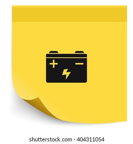 Car battery icon.