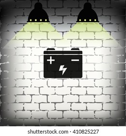 Car battery icon.