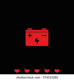 Car battery icon.