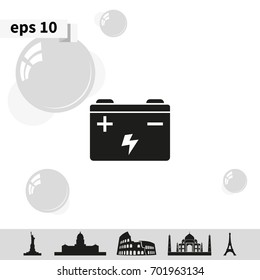 Car battery icon.
