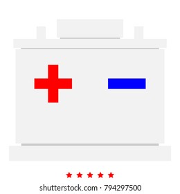 Car battery icon .