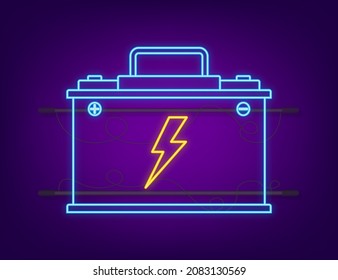 Car Battery icon. Accumulator battery energy power. Vector stock illustration