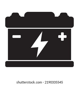 Car battery icon, accumulator sign, vector illustration.