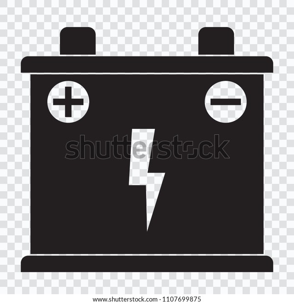 Car battery icon,\
accumulator, vector 