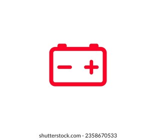 Car battery icon. Automotive charge sign. Auto battery symbol vector design and illustration.