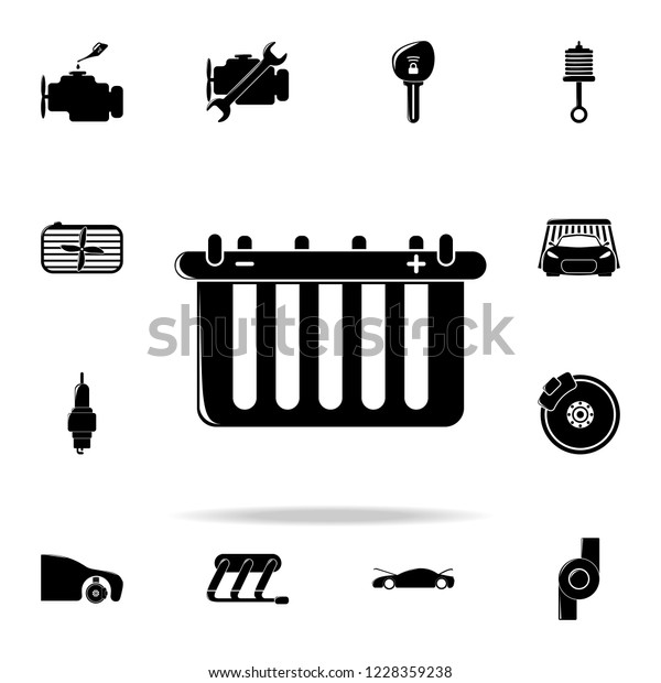 car battery icon. Cars service and repair\
parts icons universal set for web and\
mobile