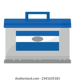 Car battery icon cartoon vector. Auto repair. Service seat