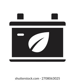 Concepto de diseño de icono de batería de coche que representa la fuente de energía del vehículo Sistema eléctrico automotriz Mantenimiento de almacenamiento de energía