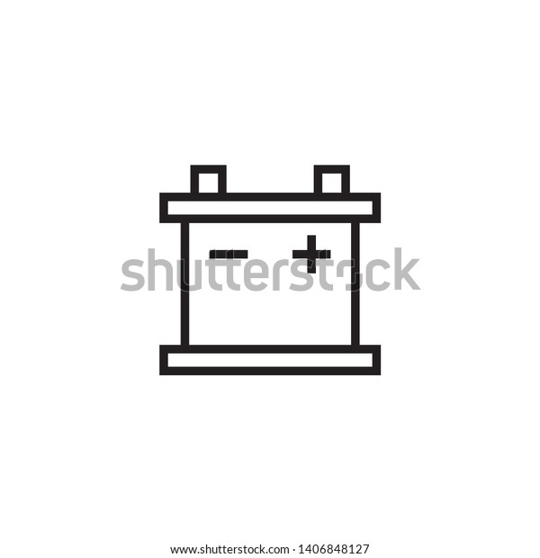 Car Battery icon design template. Trendy style, vector\
eps 10
