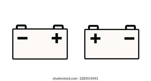 Car battery icon design vector template illustration isolated on white background.