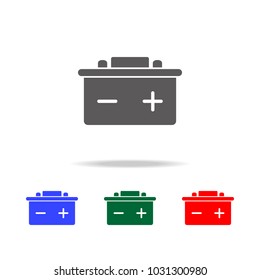 car battery icon. Elements in multi colored icons for mobile concept and web apps. Icons for website design and development, app development on white background