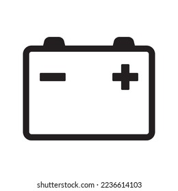 Car battery icon. Energy power accumulator. Automotive charge sign. Auto battery symbols isolated on white background. Vector illustration.