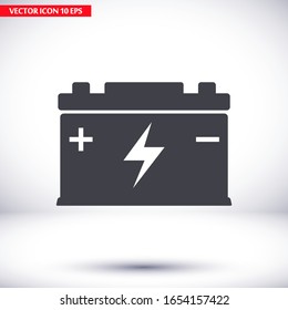 car battery icon. battery for car. EPS 10 vector flat design. the work is done for your use for your purposes and purposes.