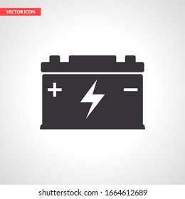 car battery icon. battery for car. EPS 10 vector flat design. the work is done for your use for your purposes and purposes.