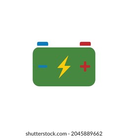 car battery icon. battery for car. EPS 10 vector flat design. the work is done for your use for your purposes and purposes.