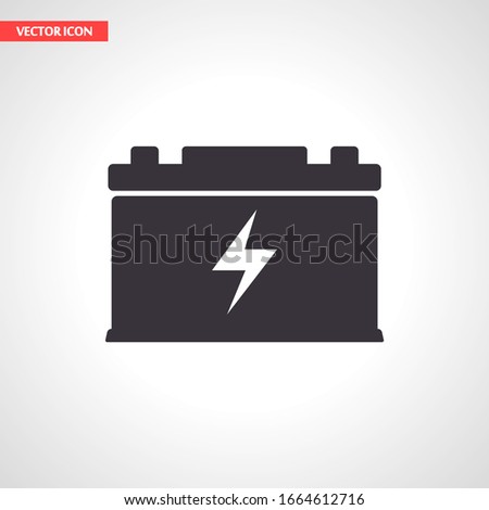 car battery icon. battery for car. EPS 10 vector flat design. the work is done for your use for your purposes and purposes.