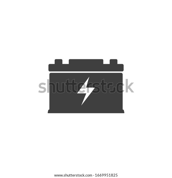 car battery icon. battery for car. EPS 10 vector flat\
design. 