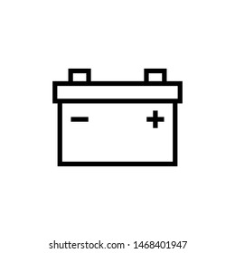 Car battery icon in flat design. sign design