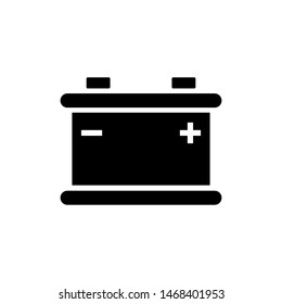 Car battery icon in flat design. sign design