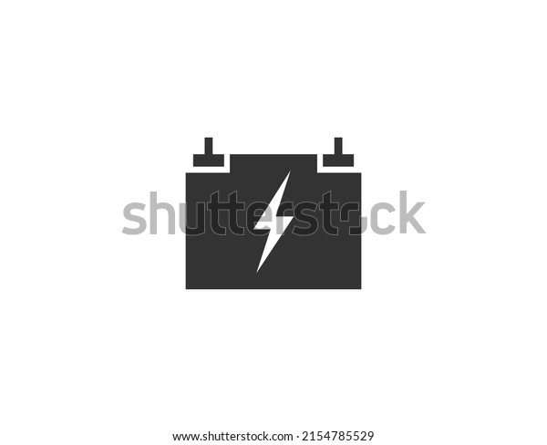 Car battery icon\
in flat design. sign\
design