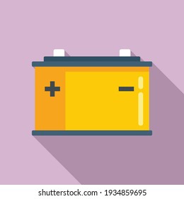 Car Battery Icon. Flat Illustration Of Car Battery Vector Icon For Web Design