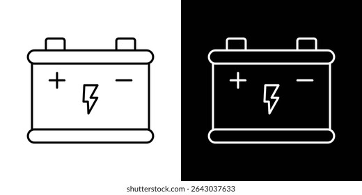 Car battery icon Flat style logo vector. perfect for UI designs