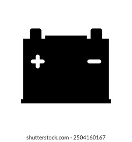 Car battery icon illustrated on transparent background
