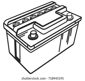 Car Battery Icon - Illustration