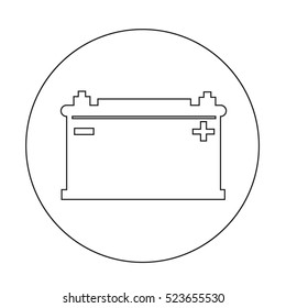 Car battery icon illustration design