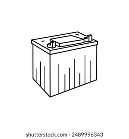 Car battery icon illustration element design