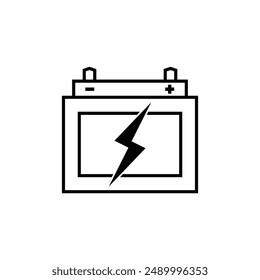 Diseño de elemento de ilustración de icono de batería de coche