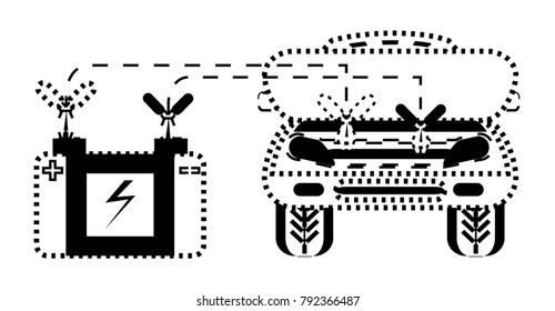 car battery icon image