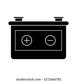 car battery icon isolated background. accumulator battery energy power and electricity accumulator battery. vector illustration